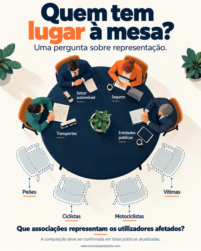 Uma pergunta sobre a representação de peões, ciclistas, motociclistas e vítimas.
