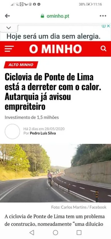 Código da Estrada sobre ciclovias