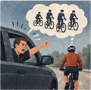 Um caso isolado de ciclista transformado numa generalização sobre um grupo