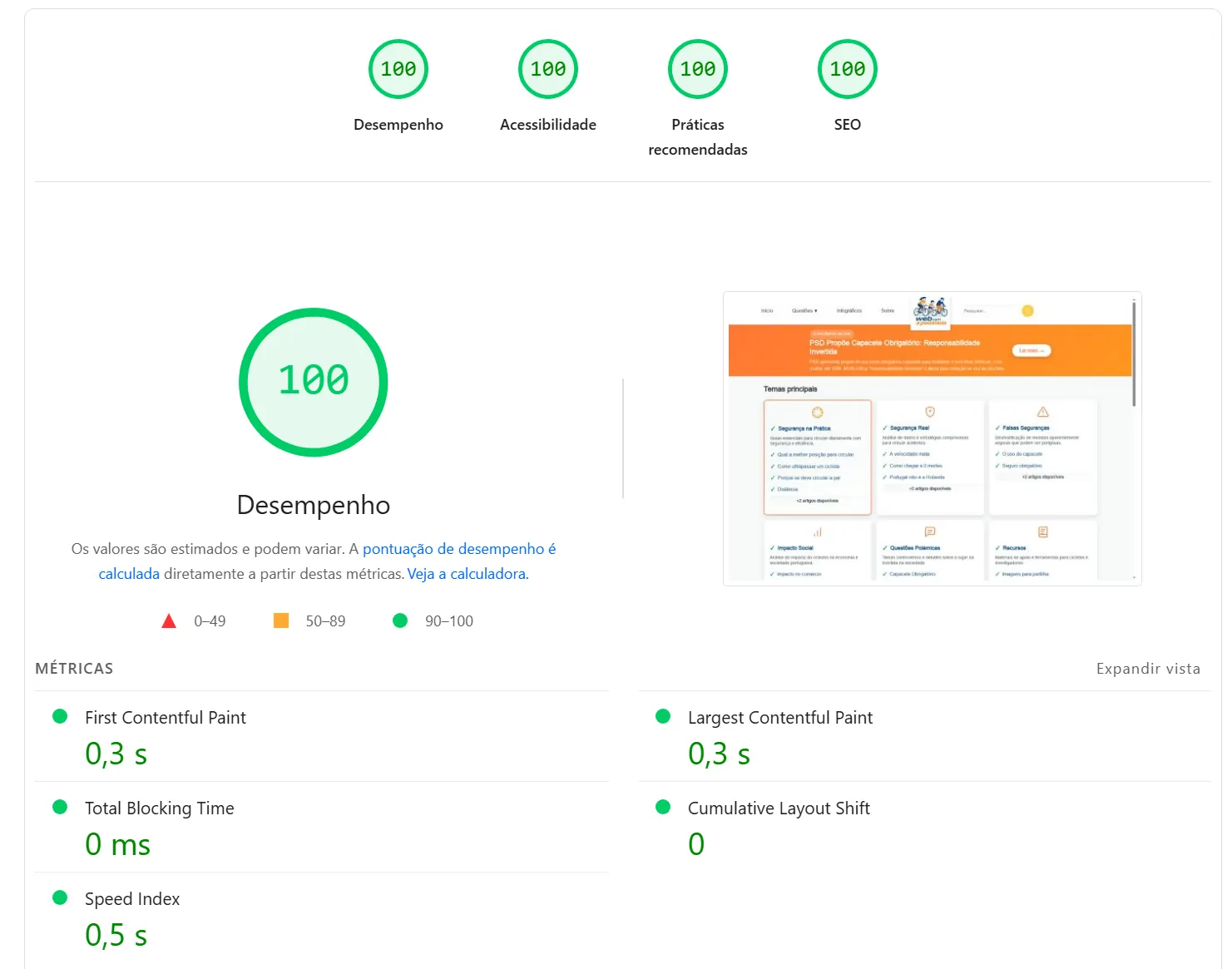 Exemplo de página otimizada para web: rápida, acessível e preparada para SEO